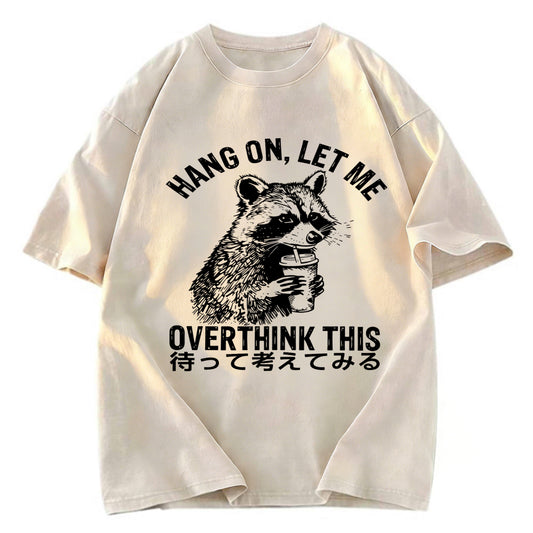 Tokyosol Overthink Raccoon Washed T Shirt