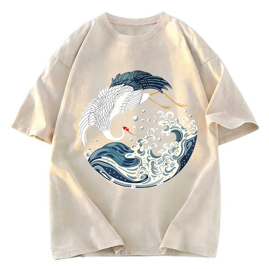 Tokyosol Japanese Sea Bird Washed T Shirt