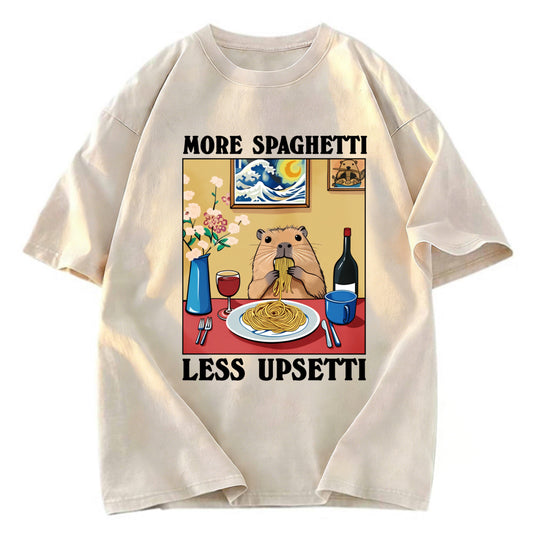 Tokyosol More Spaghetti Less Upsetti Capybara Washed T-Shirt