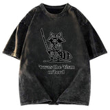 Tokyosol Focused Samurai Raccoon Washed T Shirt
