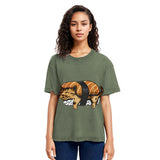 Tokyosol Nigiri Sushi With Cat Filling Washed T Shirt