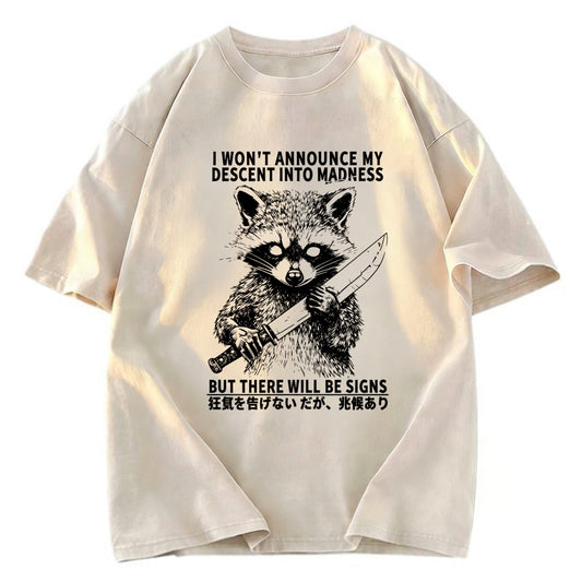 Tokyosol Raccoon Goes Into Madness Washed T Shirt