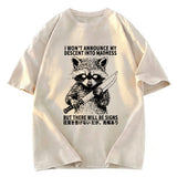 Tokyosol Raccoon Goes Into Madness Washed T Shirt