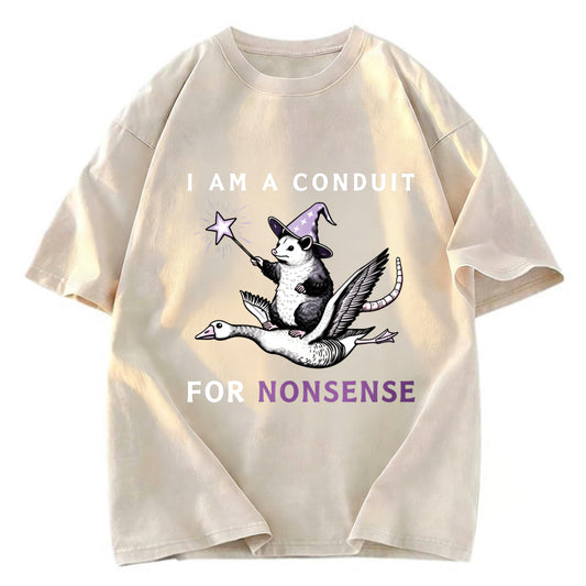 Tokyosol Opossum Riding Flying Goose Washed T Shirt