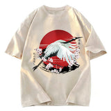Tokyosol Japanese Crane Tsuru Washed T Shirt