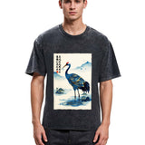 Tokyosol The Graceful Crane Washed T Shirt