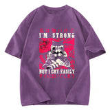 Tokyosol I Am Strong Raccoon Washed T Shirt