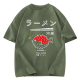 Tokyosol Fugu Ramen Japanese Retro Print Jean T Shirt