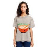 Tokyosol Miso Cute Washed Zip T Shirt