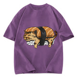 Tokyosol Nigiri Sushi With Cat Filling Washed T Shirt