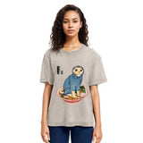 Tokyosol Japanese Cat On Ramen Washed T Shirt
