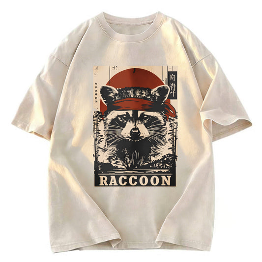 Tokyosol Raccoon Commando Vintage Washed T Shirt