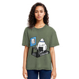 Tokyosol Funny Sushi Fitness Washed T Shirt