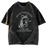 Tokyosol Left Unsupervised Raccoon Washed T Shirt