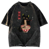 Tokyosol Vintage Japanese Cat Washed T-Shirt
