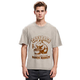 Tokyosol Retro Capybara Eating Ramen Washed T Shirt
