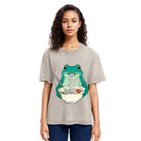 Tokyosol Vintage Frog Ramen Japanes Washed T-Shirt