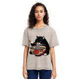 Tokyosol Fat Cat Eating Ramen Classic T-Shirt