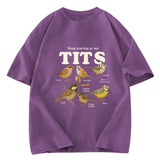 Tokyosol Stop Staring At My Tits Meme Bird Washed T Shirt