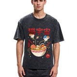 Tokyosol Neko Space Ramen Adventures Washed T Shirt