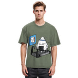 Tokyosol Funny Sushi Fitness Washed T Shirt