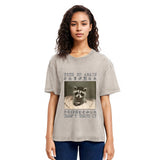 Tokyosol Raccoon Woke Up Again Washed T Shirt
