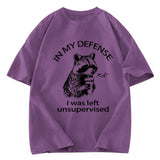 Tokyosol Left Unsupervised Raccoon Washed T Shirt