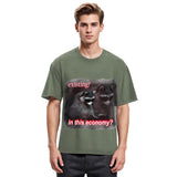 Tokyosol Economy Raccoon Meme Washed T Shirt
