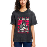 Tokyosol I Am Strong Raccoon Washed T Shirt