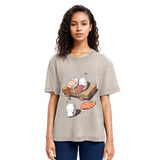 Tokyosol Funny Sleep Walking Nigiri Sushi Washed T Shirt