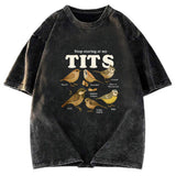 Tokyosol Stop Staring At My Tits Meme Bird Washed T Shirt