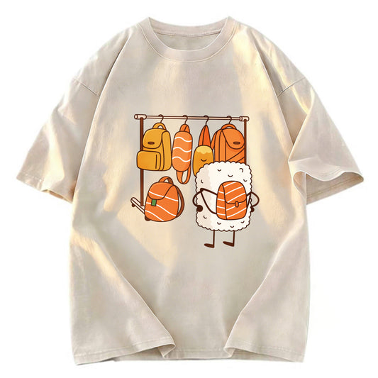 Tokyosol Sushi Is Selecting Backpacks Washed T Shirt