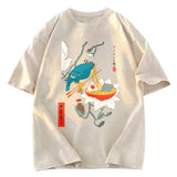 Tokyosol Bird And Ramen Ukiyoe Washed T Shirt
