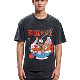 Tokyosol Ramen And Mini Cats Washed T Shirt