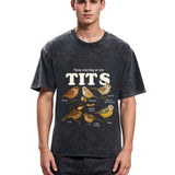 Tokyosol Stop Staring At My Tits Meme Bird Washed T Shirt