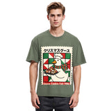 Tokyosol Funny Goose Christmas Washed T Shirt