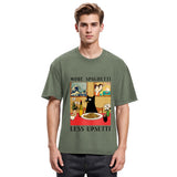 Tokyosol Cat Eating Pasta Washed T Shirt
