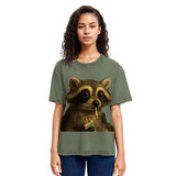 Tokyosol Smoking Raccon Washed T Shirt