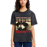 Tokyosol Society Raccoon Washed T Shirt