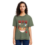 Tokyosol Neko Space Ramen Adventures Washed T Shirt