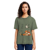 Tokyosol Katsushika Hokusai Cuckoo Washed T Shirt