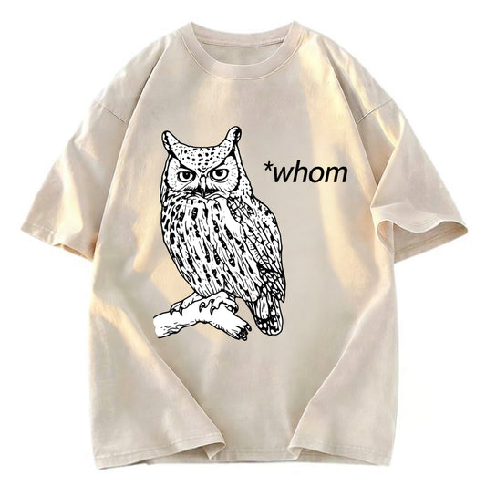 Tokyosol Who Whom Judging Owl Washed T Shirt