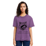 Tokyosol Stupid Raccoon Funny Washed T Shirt