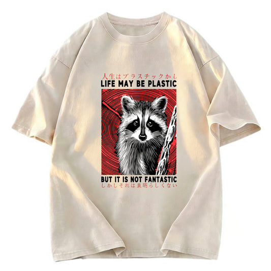 Tokyosol Raccoon Vintage Japanese Washed T Shirt