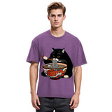 Tokyosol Fat Cat Eating Ramen Classic T-Shirt