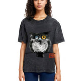 Tokyosol Wink Owl Washed T Shirt