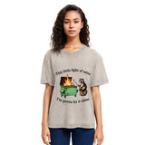 Tokyosol Dumpster Fire Raccoon Washed T Shirt