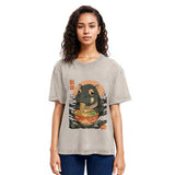 Tokyosol Moo Deng Eat Ramen Washed T Shirt