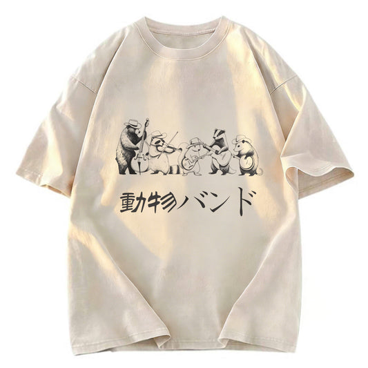 Tokyosol Animal Band Washed T Shirt