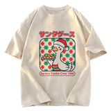 Tokyosol Kawaii Christmas Goose Washed T Shirt